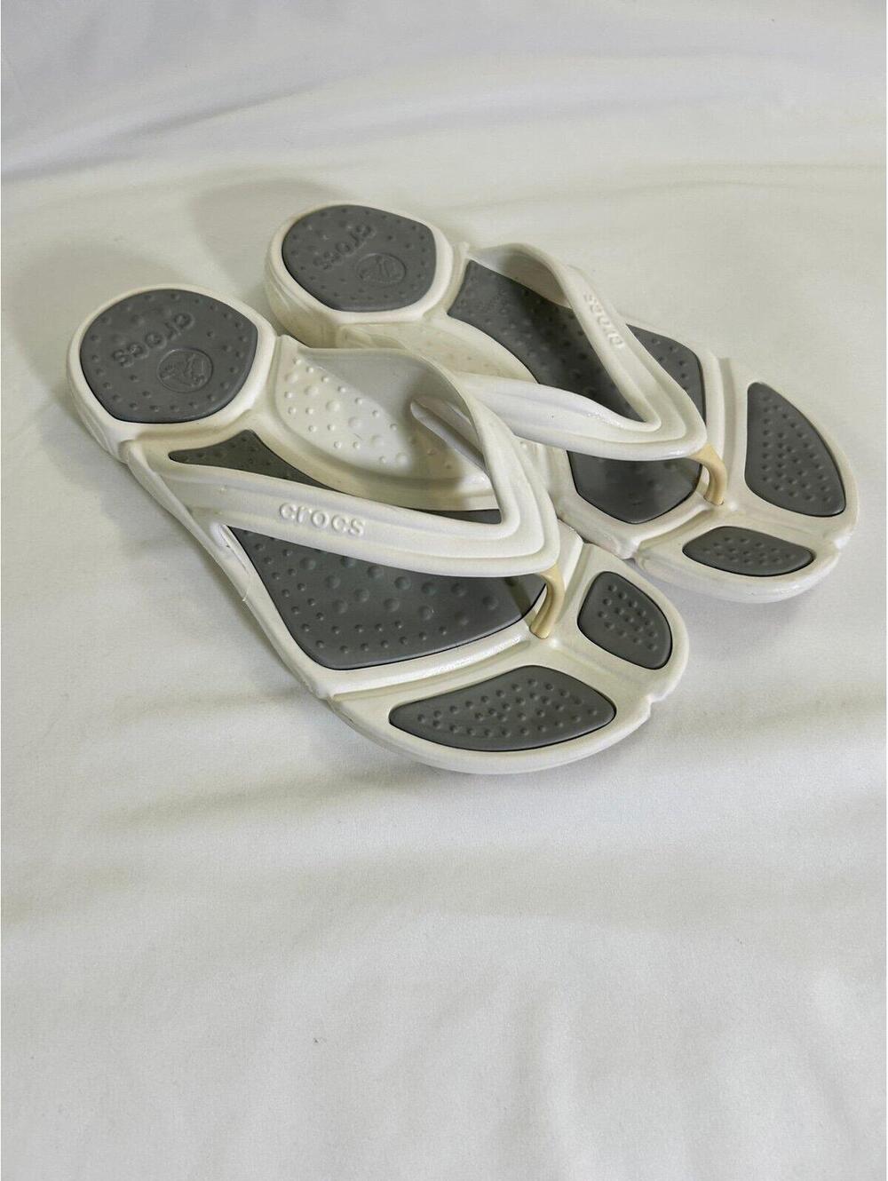 Crocs flip-flops white m 8/w 10